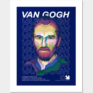 V Gogh quotes pop art WPAP Posters and Art